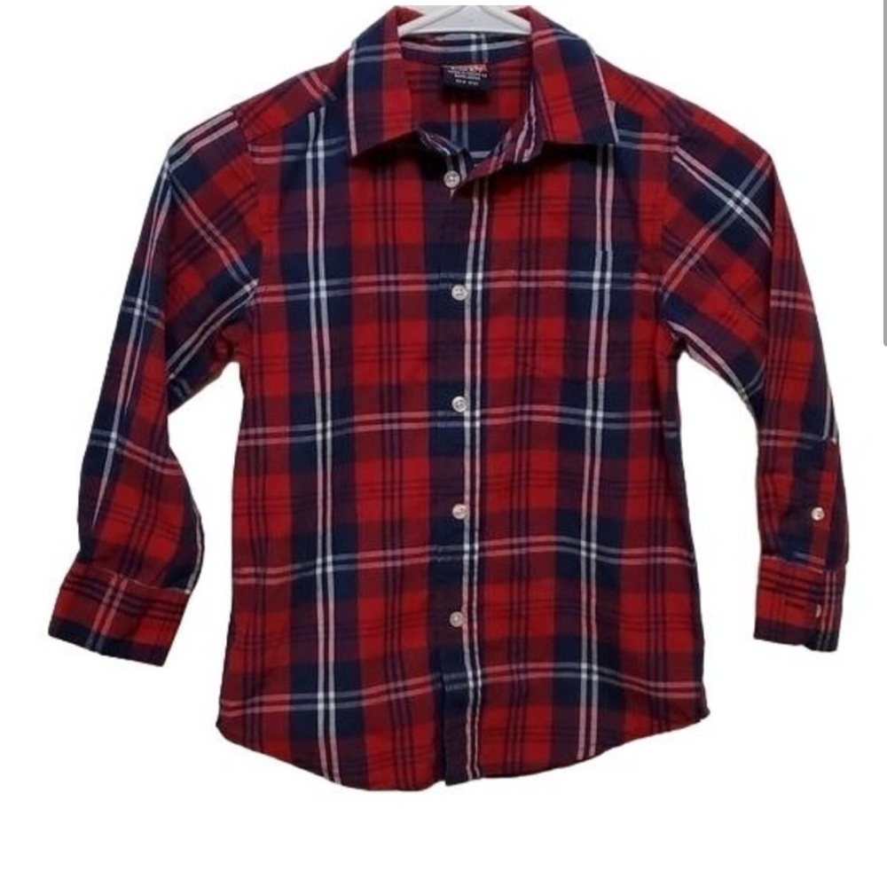 Wrangler Jeans Co. Little Boy’s Classic Red Plaid Shirt
